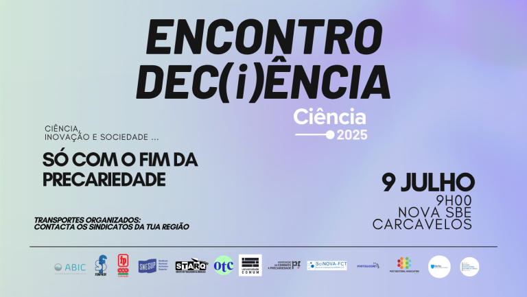 Ação protesto Encontro Dec(i)ência, realizou-se em manifesto ao Encontro da Ciência que marcou a presenção do ministro da Educação.